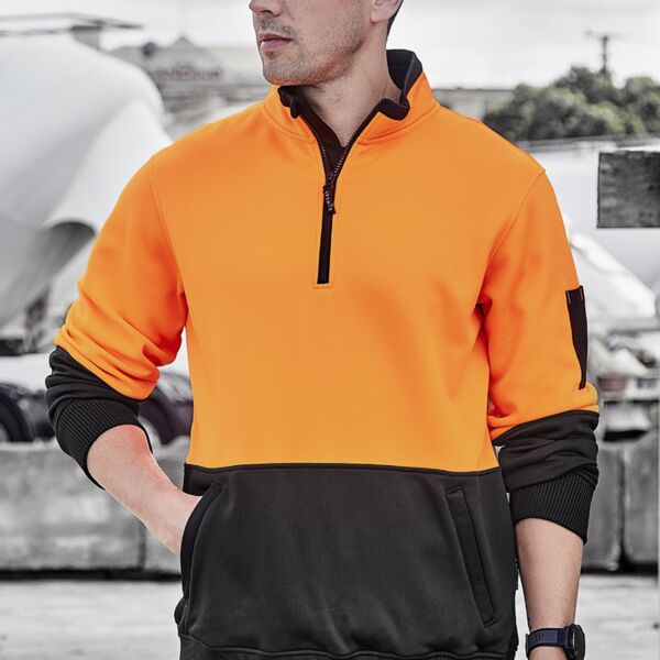 SYZMIK WORKWEAR ZT476 Unisex Hi Vis 1/2 Zip Pullover ZT476 Hi Vis 1/2 Zip ZT476 Unisex Hi Vis 1/2 Zip Pullover Thumbnail